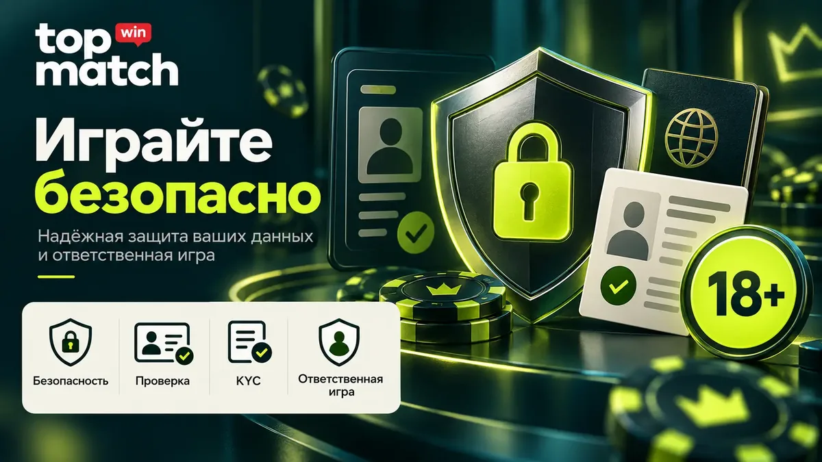 Безопасность и ответственная игра 18+ в казино TopMatch
